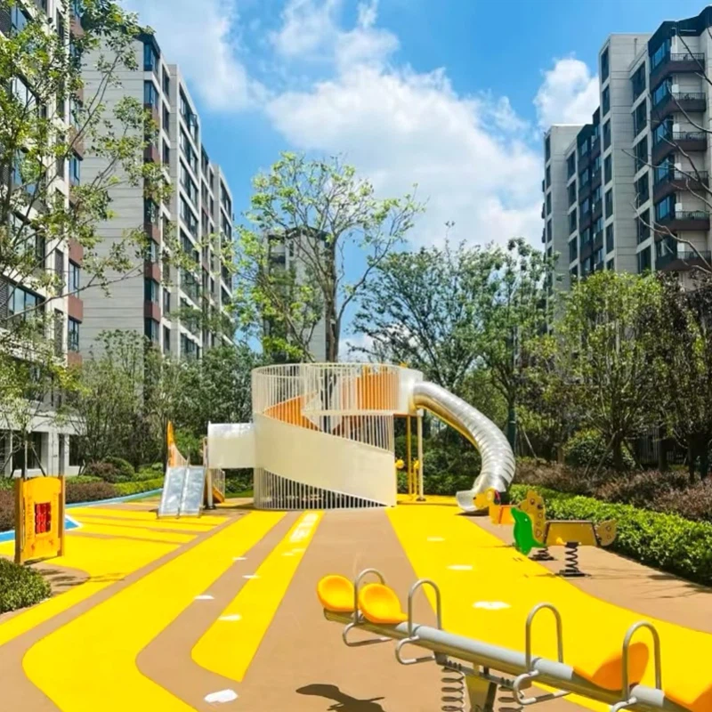 मनोरञ्जन पार्कको लागि एपिडम खेल सतह क्षेत्रहरूको दुई तहहरू